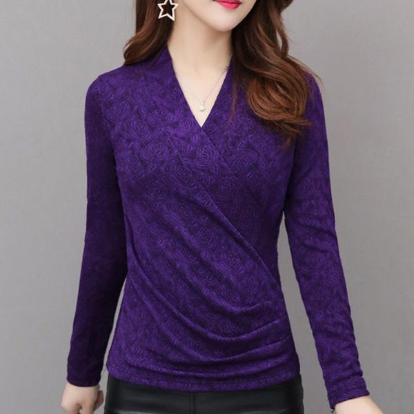 

spring women vintage blouse shirts kimono rose flower boho long sleeve v neck solid red purple vogue loose women 309h, White