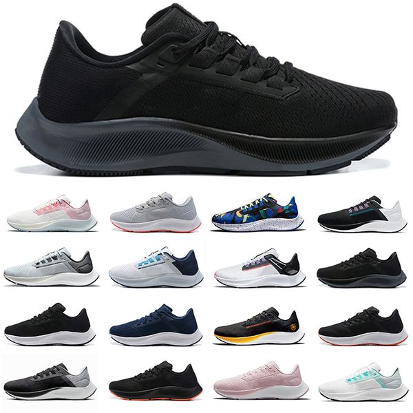 

2022 zoom pegasus 38 mens running shoes triple black light gray greedy flyease black white blue ribbon wolf grey ocean cube pink men women t