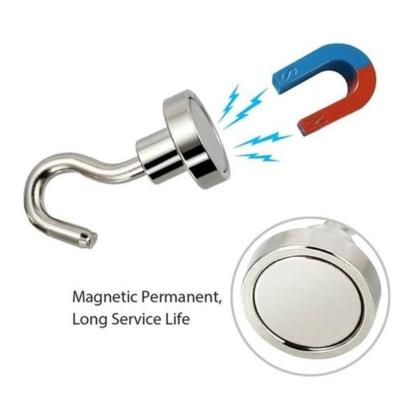 

heavy duty magnetic hook, strong neodymium magnets hook for home, kitchen, workplace,etc ,d16mm hold up to 80pounds, p bbymfa