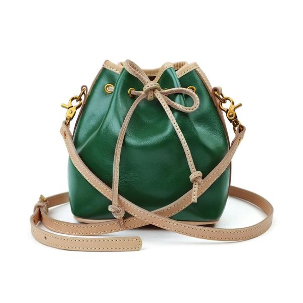 

женская кожаная сумка drawstring bucket crossbody сумка плеча кошелек