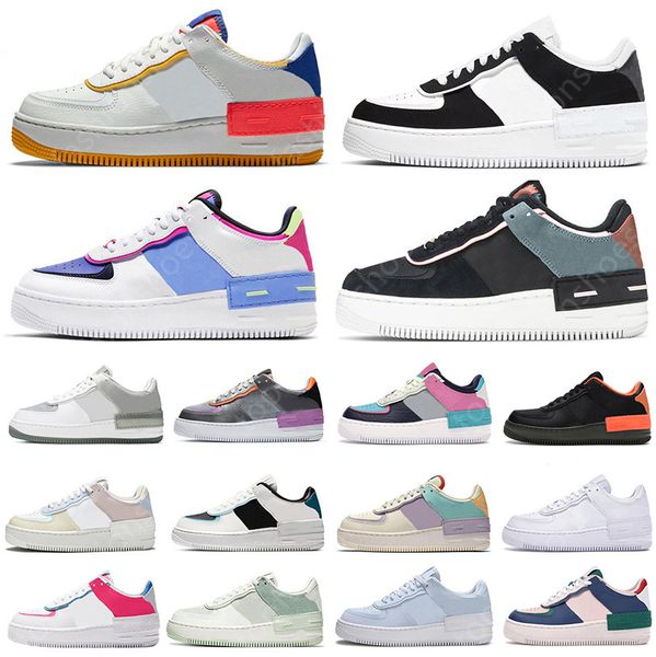 

one 1 platform trainers shadow running shoes triple white black spruce aura tropical twist men women outdoor sports sneakers, White;red