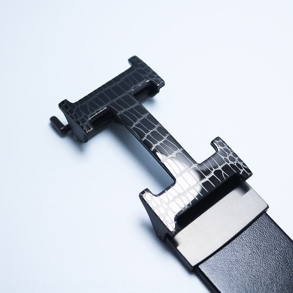 

stainless crocodile pattern automatic men's business belt pure steel stainless leisureletter crocodile pattern automatic beltmen's, Slivery;black