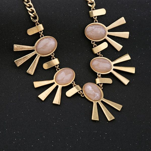 

овальный имитация драгоценных камней choker ожерелье мода духи женщины геометрическая maxi ожерелье ювелирные изделия модные аксессуары пода, Golden;silver