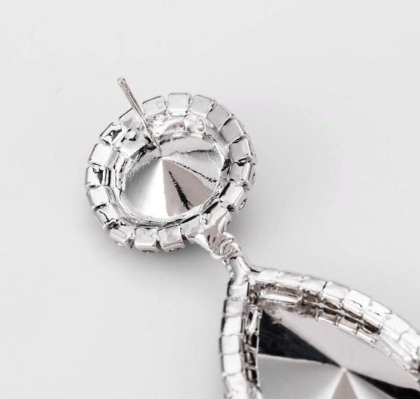 

water drop statement earrings for women rhinestone big earrings 2019 crystal dangle earings fash jllwqu yummy_shop, Silver