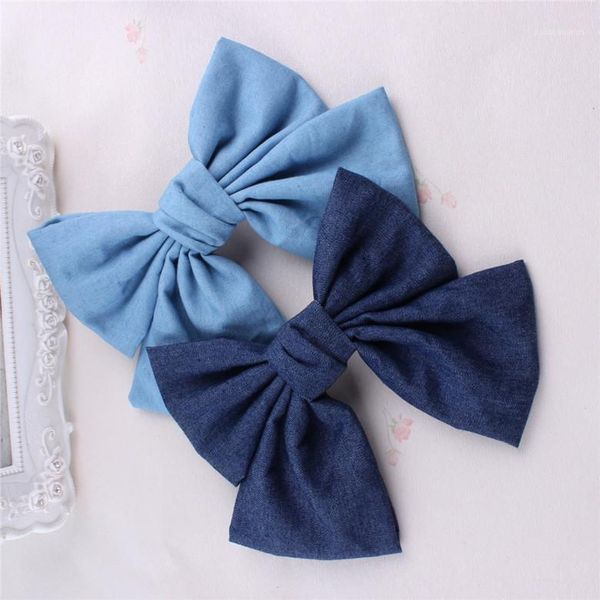 

hair accessories lovely clips for baby girls spring denim kids infant bows hairpin princess barrette child1, Slivery;white