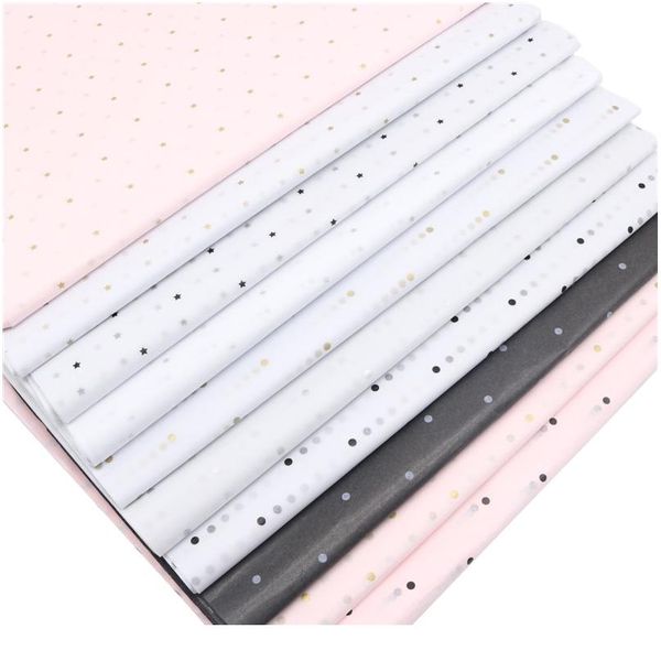 

50*70 cm gift wrapping paper diy handmade craft star love dot pattern tissue paper 28 sheets/lot floral packaging wmttud