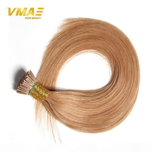 

vmae european blonde brown natural black 0.5g strand 100g pre bonded straight keratin stick i tip human hair extensions