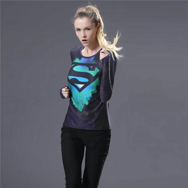 

sport fitness compression shirt t shirt women yoga breathable long sleeve gym sports running yoga tee femme, White;red