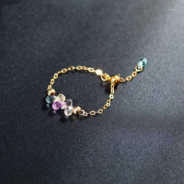 

renessa 14k gold injection sapphire ring adjustable ring color treasure for girlfriend1, Golden;silver