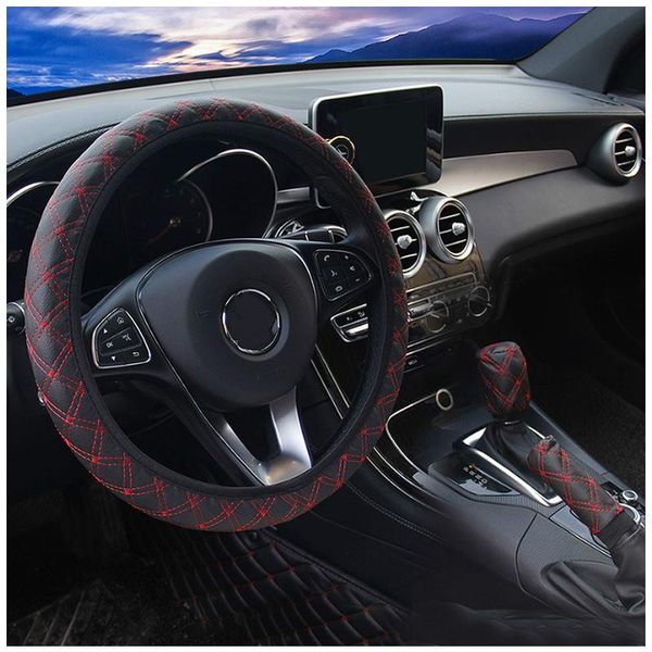 

red wine without inner ring steering wheel grip cover