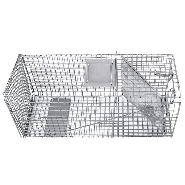 

raccoon skunk humane animal trap 31"x12"x12" c qylwpm lipper