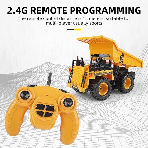 

6-way alloy remote control dump truck engineering car model remote control car toy children toy children's gift