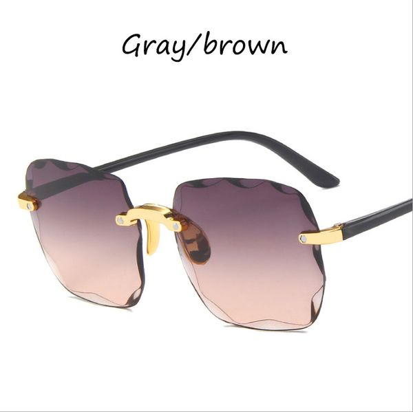 

2020 new frameless uv protection sunglasses women's, White;black