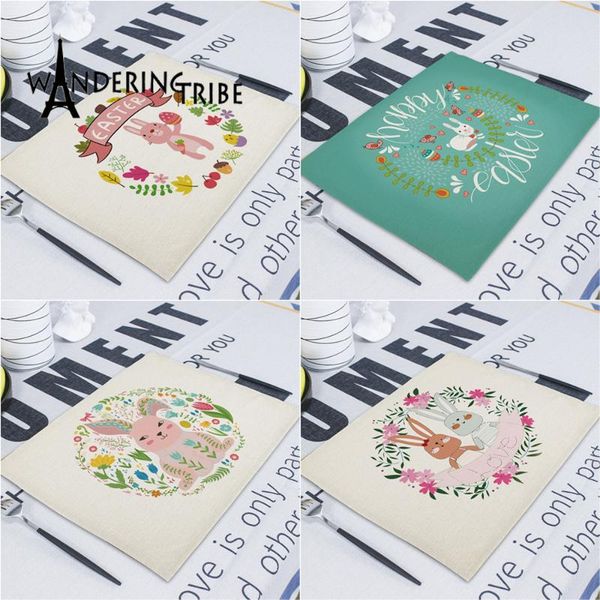 

table napkin cartoon dining napkins easter linen cloth placemat serving kitchen egg towels serviette de mariage