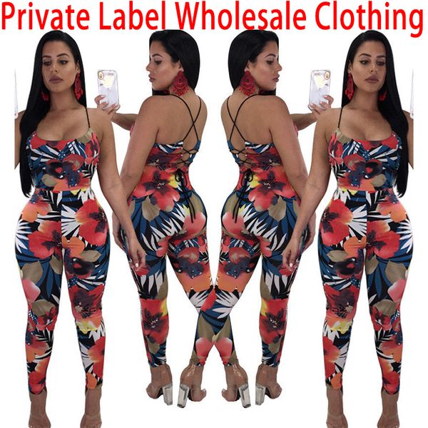 

private custom label wholesale women ladis clothing lot bulk open back cover belly slimming printed trousers, Blue