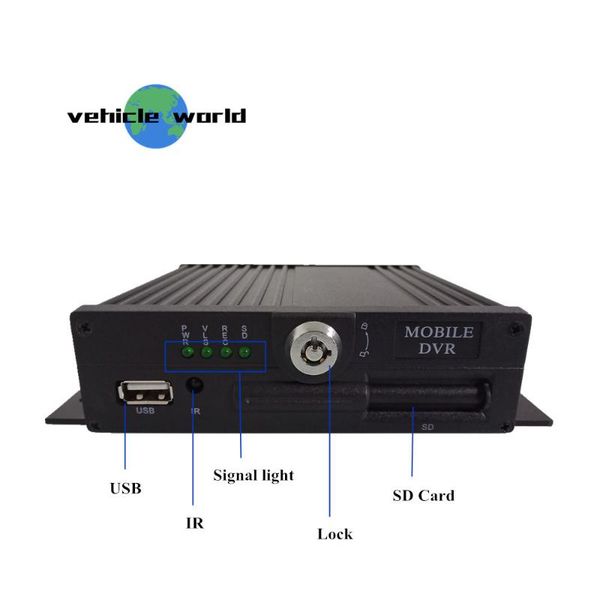 

kits 4ch ahd 1080p sd card mobile dvr, Black;white