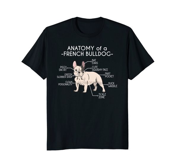 

2019 new short sleeve casual anatomy of a french bulldog bulldog man good quality hoodie designers t shirts sweatshirt