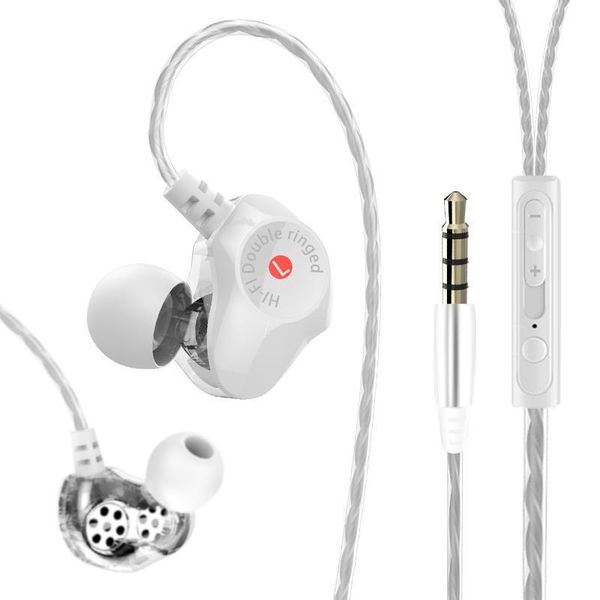 

d6 3.5mm sport earphones bass wired in ear phones key control head phones with mic music earphones for computer pc