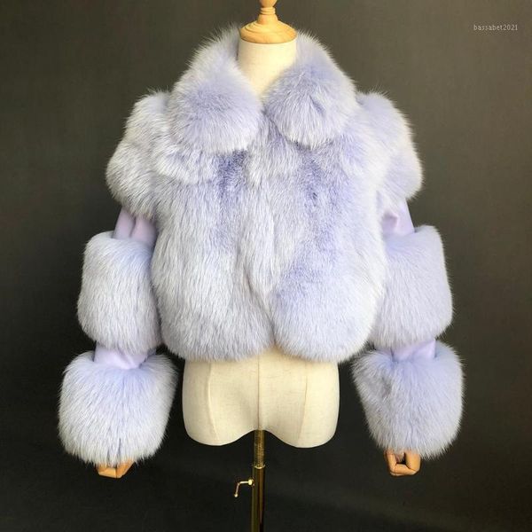 

women's fur & faux women coat real jacket winter keep warm thick fur1, Black