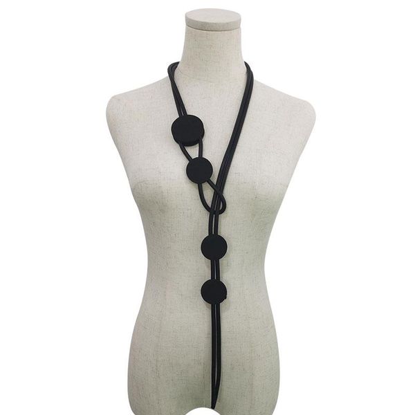 

yd&ydbz popular adjustable size long foam rubber necklace accessories gothic women's jewelry necklace fashion sweater street, Silver