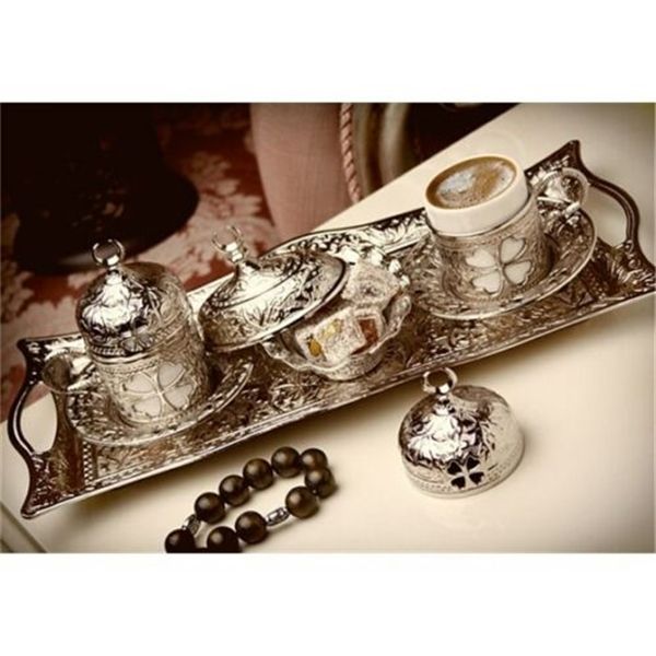

authentic turkish coffee espresso serving set solid copper cup elder flower 1020