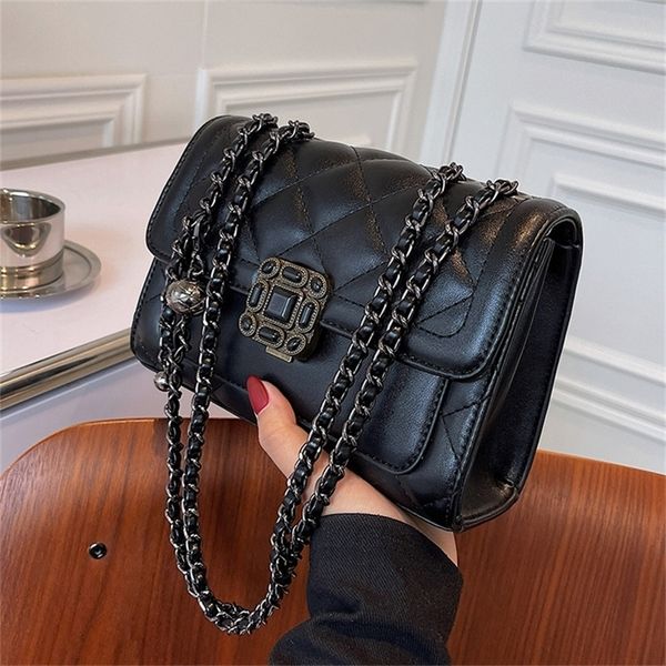 

70% off deals online chain women's new fashion lingge small square bag versatile one shoulder messenger bag wholesale store