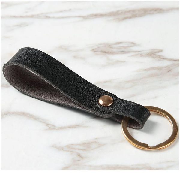 

korean men's wear belt waist hanging car leather keychain single ring keychains cute pu wallet key rope key chain bbyxnc