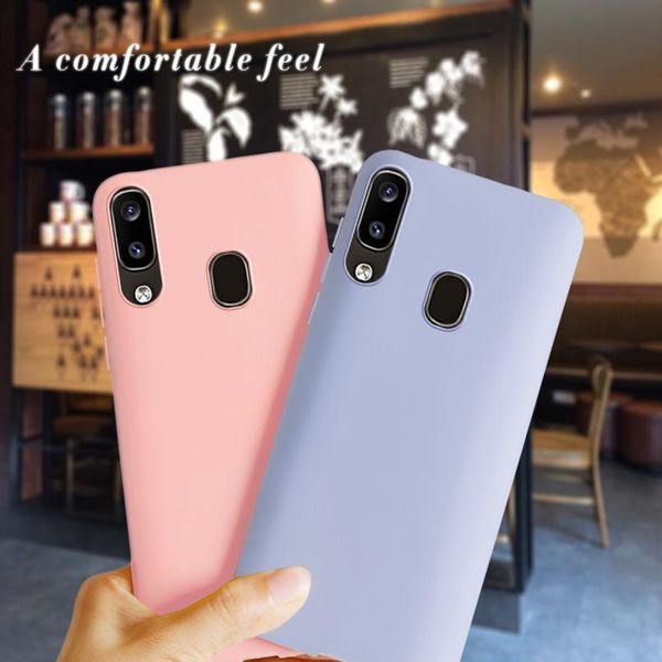 

for samsung galaxy a30 case a 30 case soft tpu solid candy color sile phone cases for samsung sm-a305f a305 a3 wmtwon