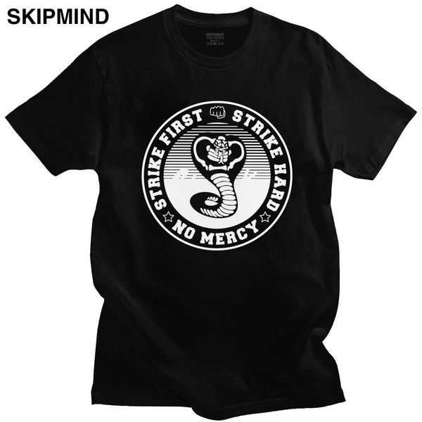 

cobra kai t shirt for t shirt short sleeved the karate kid strike first strike hard 80s film tee fitted gift sport hooded sweatshirt hoodie
