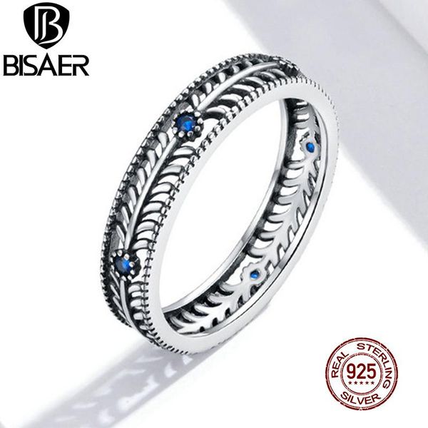 

cluster rings bisaer classical vine 100% 925 sterling silver statement finger for women retro jewelry original design 2021 ecr660, Golden;silver