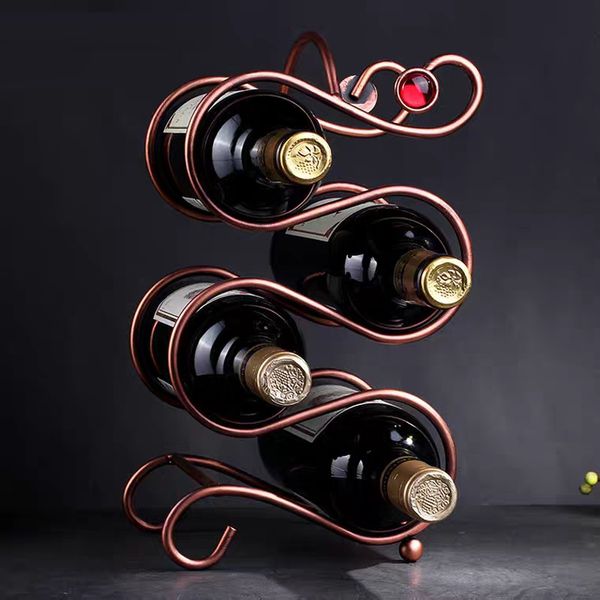 

creative european style metal wine rack decoration modern simple wine bottle rack wine cabinet decoration room decoration