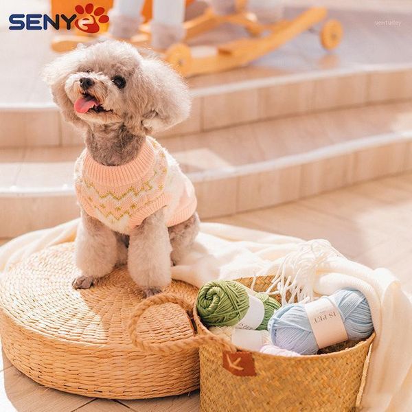 

dog apparel pet clothes sweater autumn winter cotton vest thicken small medium cat leisure sleeveless warm soft knitting sweater1