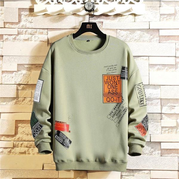 

men's hoodies & sweatshirts korean harajuku men swearshirts hip hop oversize man 2021 autumn cotton warm black sweatshirts1