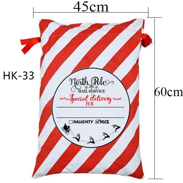 

32 стили санта sacks11pcs / много рождество санта-клаус мешок большой холст хлопка санта мешок персонализированный кулиской подарок рождеств