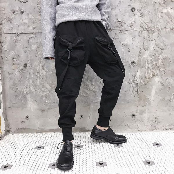 

autumn new cotton streetwear joggers men black casual slim hip hop sweatpants harem pants men1