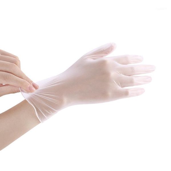 

100 pcs/bag transparent disposable pvc gloves dishwashing/kitchen/latex/rubber/garden gloves universal for home cleaning1