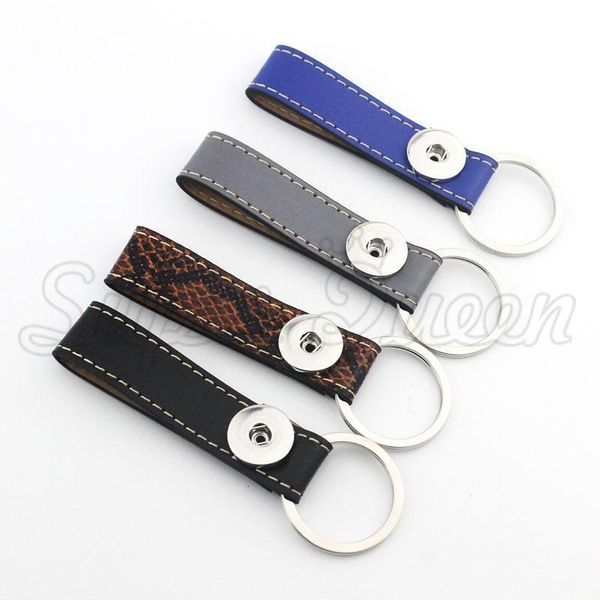 

4 colors 2016 genuine leather1 button 18mm snap button keychain women's fashion diy jewelry men's keyring k235 one direction q bby, Slivery;golden