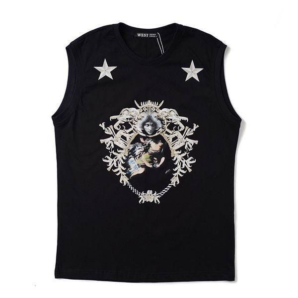 

2021 new high novelty men fashion shirts grim reaper star hip hop skateboard street cotton tee tank dog #n129 m8pp, Black;white