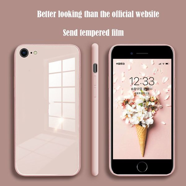 

dtleaf liquid silicone all-inclusive shatter-resistant glass mobile phone case for iphone11pro xr xs max x 8 7 6plus