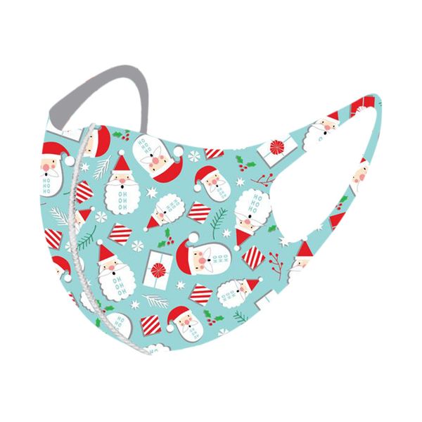 

printed merry snowman christmas santa mask children designer face masks kids black green red 3d dust-proof haz