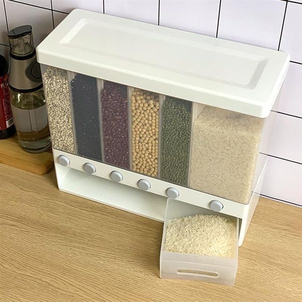 

1pc rice storage container wall-mounted rice storage tank grains bucket