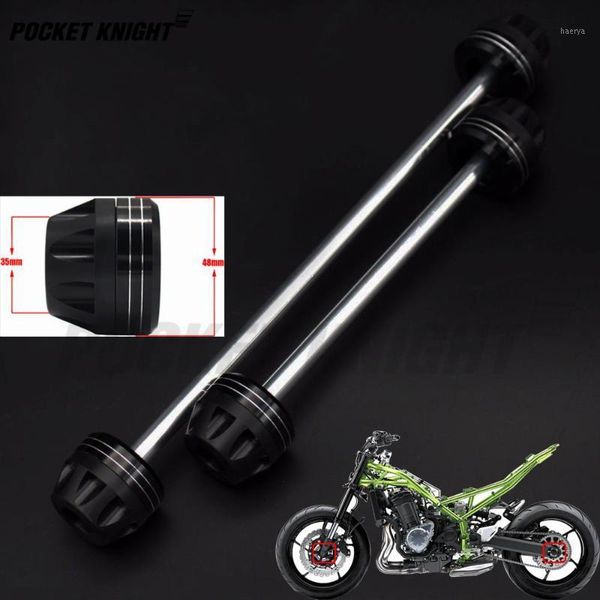 

parts rear front axle fork crash slider for zx-6r zx6r ninja 2014 2021 motorcycle wheel protector falling protection1