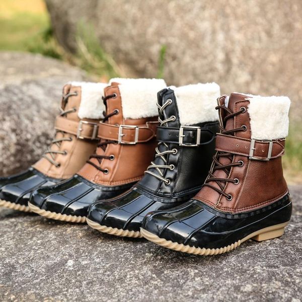 

новый размер 36-42 женщины boots boots round toe женщины ходьба охотничьи обувь на открытом воздухе спортивные кроссовки женские обувь плюше, Black