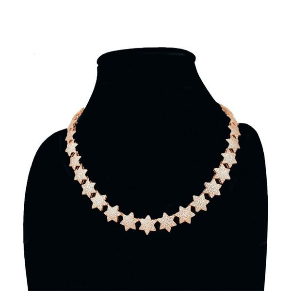 

мужчины звезды chocker ожерелье hip hop iced out bling золото серебро цвет цирконий медь цепи ожерелье шарма подарков для женщин девушки, Golden;silver
