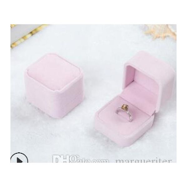 

velvet jewelry storage box earring display organizer square elegant wedding ring case necklace conta jllmgw bdebag