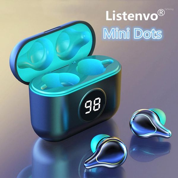 

listenvo minidods wireless headphones mini bluetooth 5.0 headsets 9d stereo with microphone sports running headsets hd call1