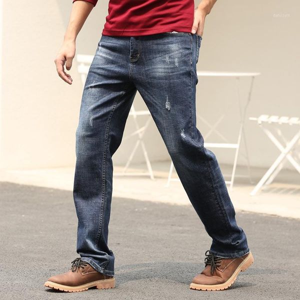 

spring and autumn men's breathable loose jeans men's casual blue jeans hip hop skateboard pants loose pants1