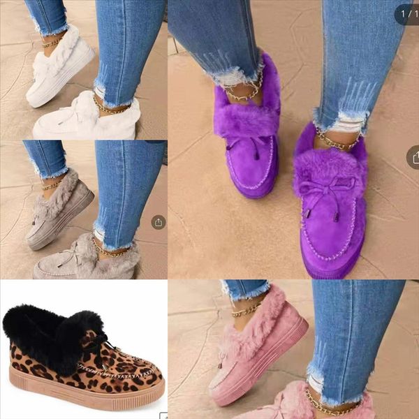 

6kwzw cotton non-slip home plus velvet slippers winter warm home indoor waterproof non-slips snow boots ladies soft mop cotton yarn, Black