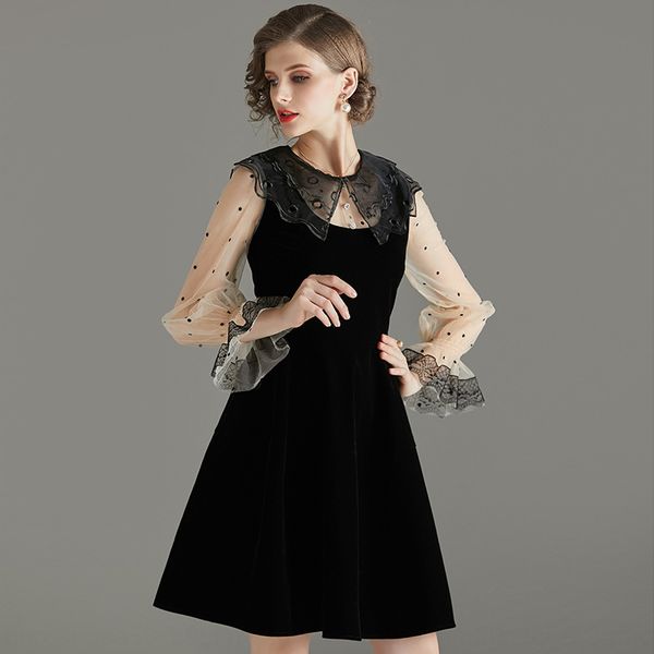 

d905680 women's 2019 autumn new d905680 women's 2019 autumn new dress dress dress zchwe, Black;gray