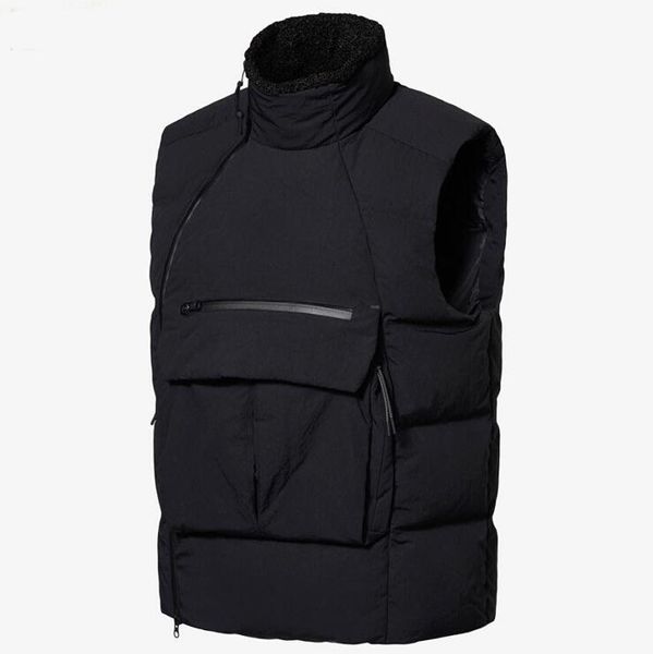 

New Just Mens Down Vest Fashion Vest Winter Jacket Coat with Letters High Quality Outdoor Streetwear Clothing -3XL, Black